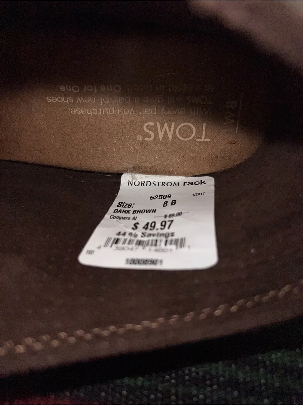 NWT Toms Dark Brown Suede Lace-Up Ankle Booties